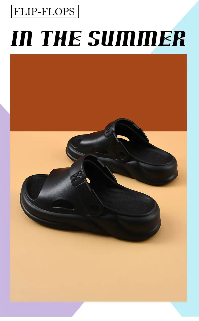 Platform Sandals Women's Summer High-rise Wear-resistant Breathable Non-slip Slippers EVA Outer Wear Beach Anti-odour Shit Sandals — feature 2