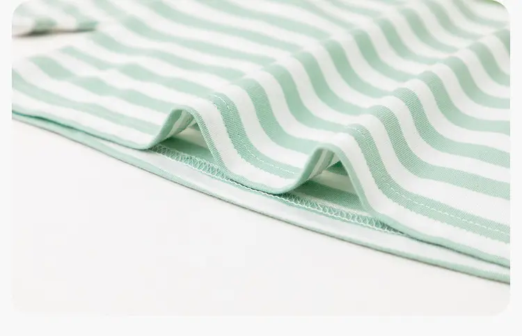 Kids Striped T-Shirt Green White DUDUJIA — feature 18