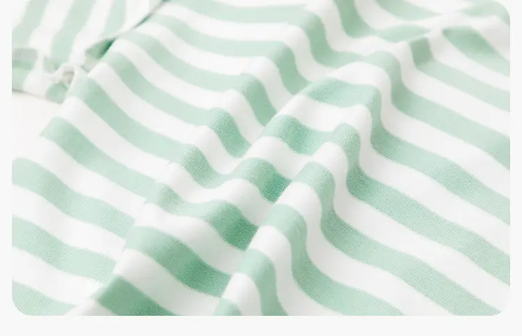 Kids Striped T-Shirt Green White DUDUJIA — feature 19