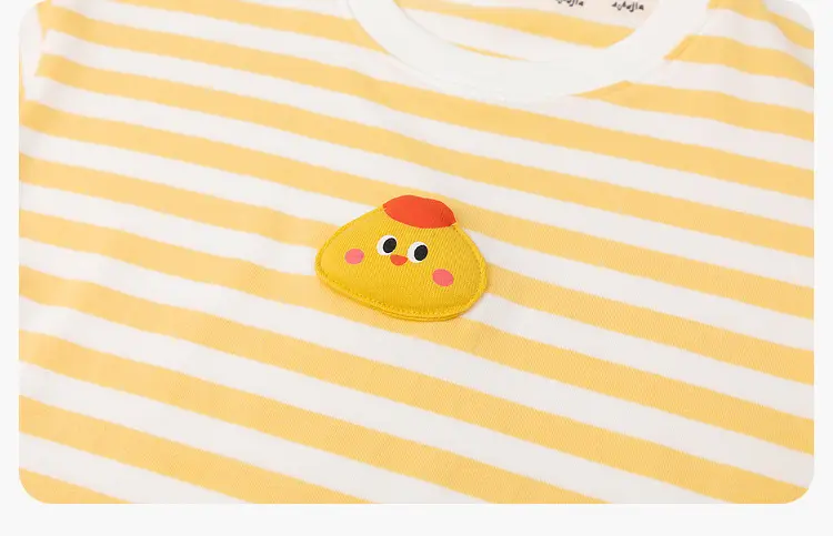 Kids Striped T-Shirt Green White DUDUJIA — feature 23