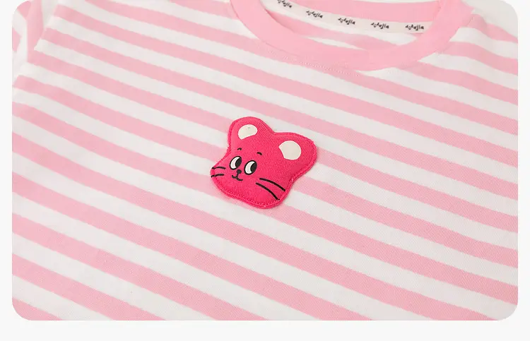 Kids Striped T-Shirt Green White DUDUJIA — feature 26
