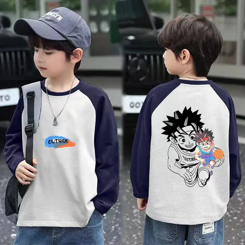 2025 Boys Raglan Sleeve Long Sleeve T-Shirt Skater Design — feature 8