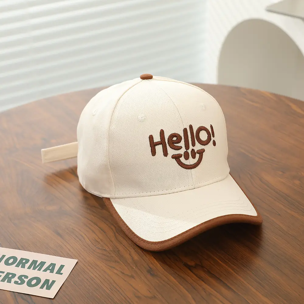 Hello Smiley Korean Baby Cap Black 2025 - Image 4