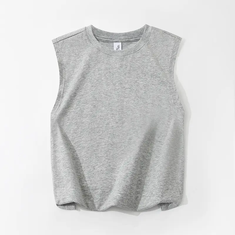 Boys Sleeveless Pure Cotton Summer Vest Black