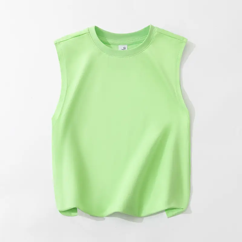 Boys Sleeveless Pure Cotton Summer Vest Black