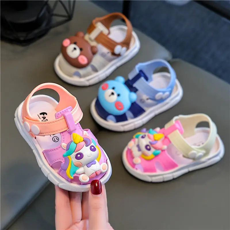 Baby Unicorn Toe Sandals Pink 0-3Yrs Non-Slip