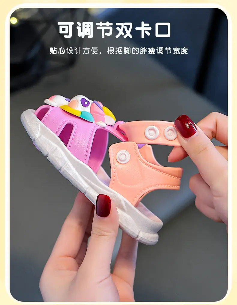 Baby Unicorn Toe Sandals Pink 0-3Yrs Non-Slip — feature 7