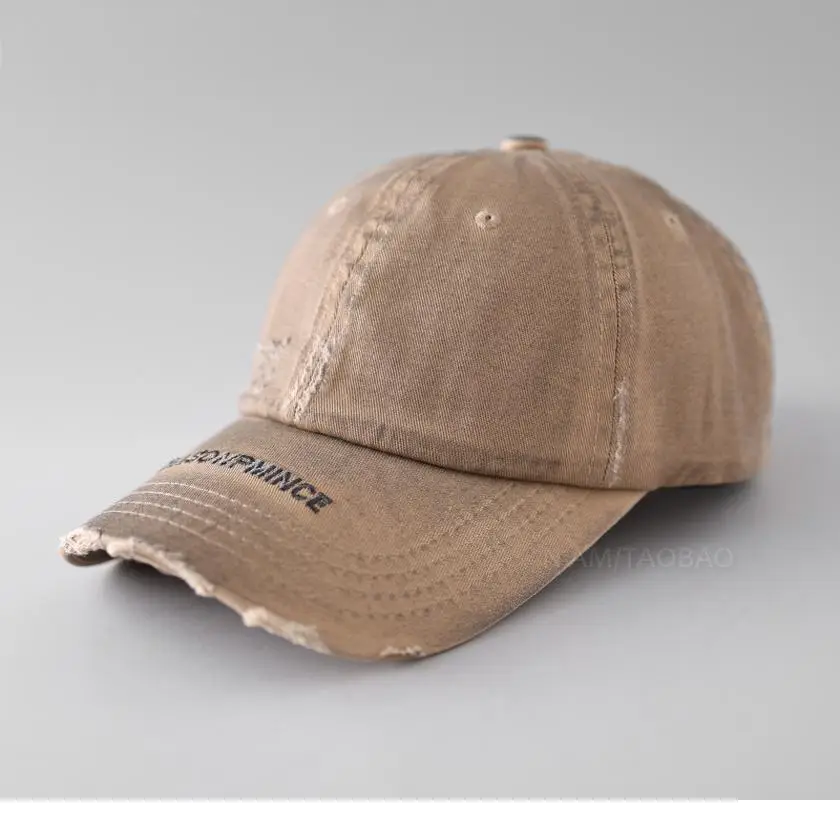 Men's Distressed Dirty Baseball Cap White - Image 9