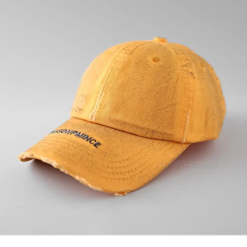 Men's Distressed Dirty Baseball Cap White - Image 11