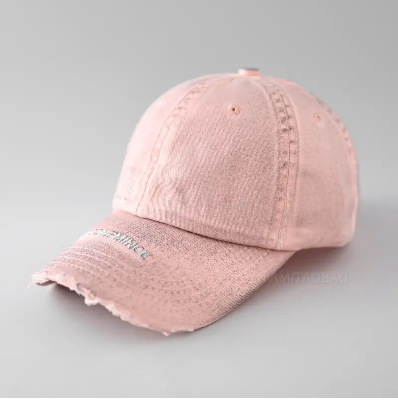 Men's Distressed Dirty Baseball Cap White - Image 5