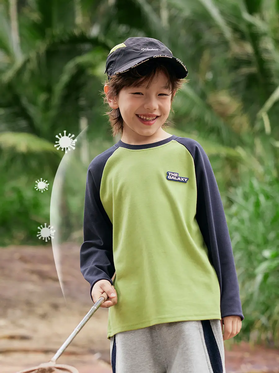 Boys Pink Grey Long Sleeve T-Shirt with Cap