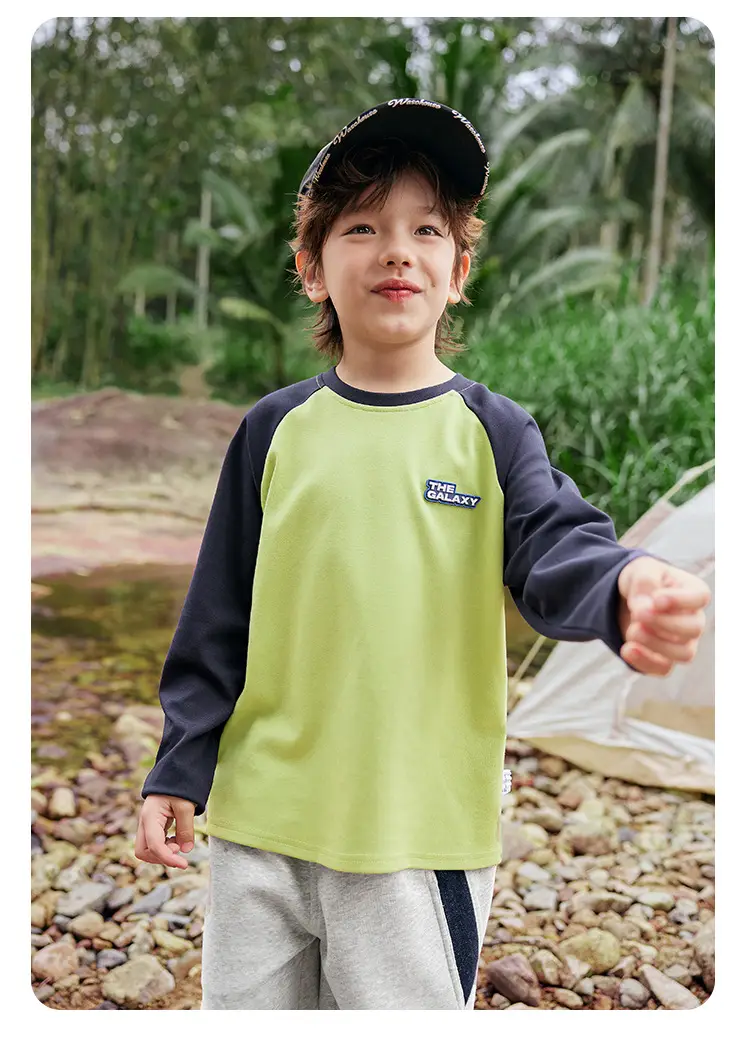 Boys Pink Grey Long Sleeve T-Shirt with Cap — feature 14