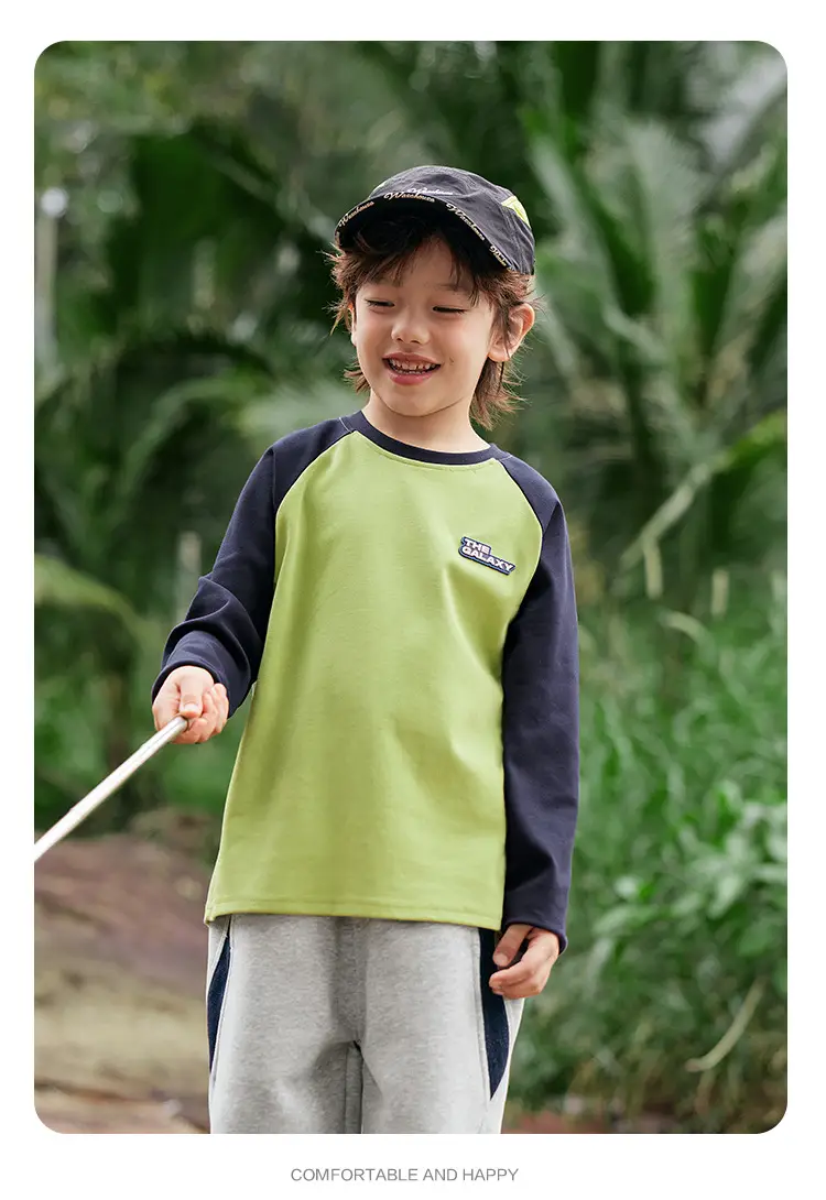 Boys Pink Grey Long Sleeve T-Shirt with Cap — feature 15