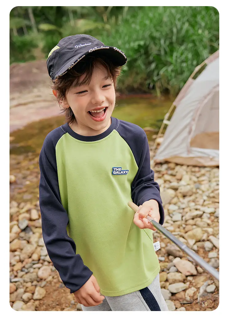 Boys Pink Grey Long Sleeve T-Shirt with Cap — feature 16