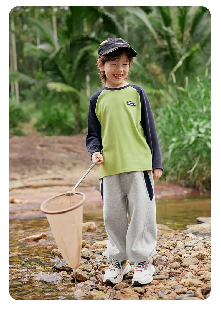 Boys Pink Grey Long Sleeve T-Shirt with Cap — feature 18
