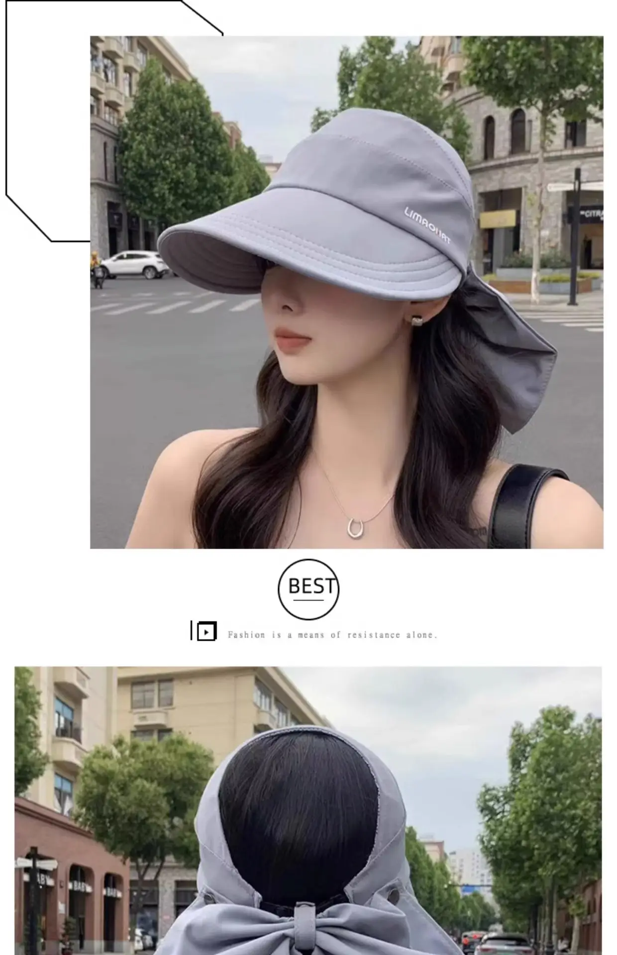 Children's Ice Silk Sun Hat with Neck Protection — feature 5