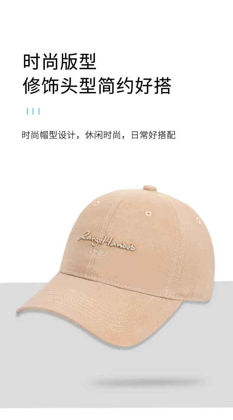 Vintage Letter Embroidered Grey Baseball Cap for Men Women — feature 7
