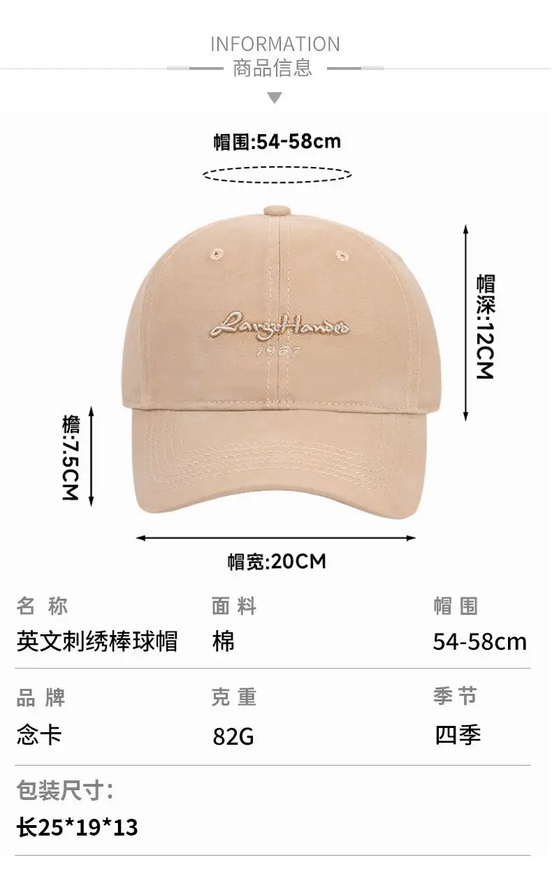 Vintage Letter Embroidered Grey Baseball Cap for Men Women — feature 8