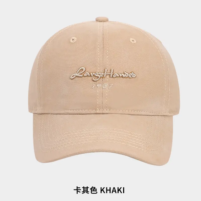 Vintage Letter Embroidered Grey Baseball Cap for Men Women - Image 2