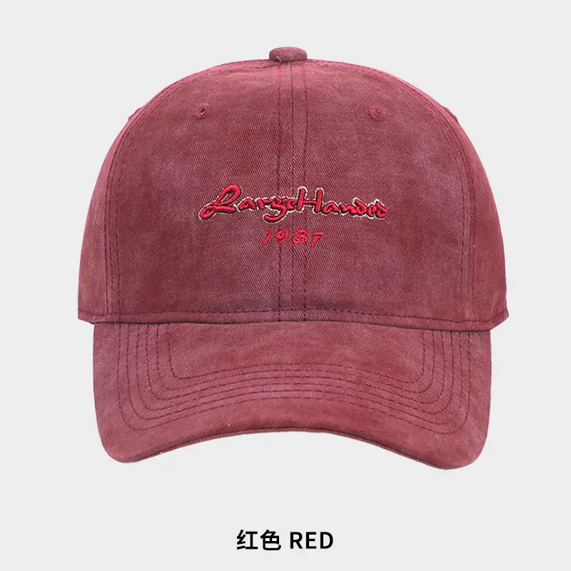 Vintage Letter Embroidered Grey Baseball Cap for Men Women - Image 3
