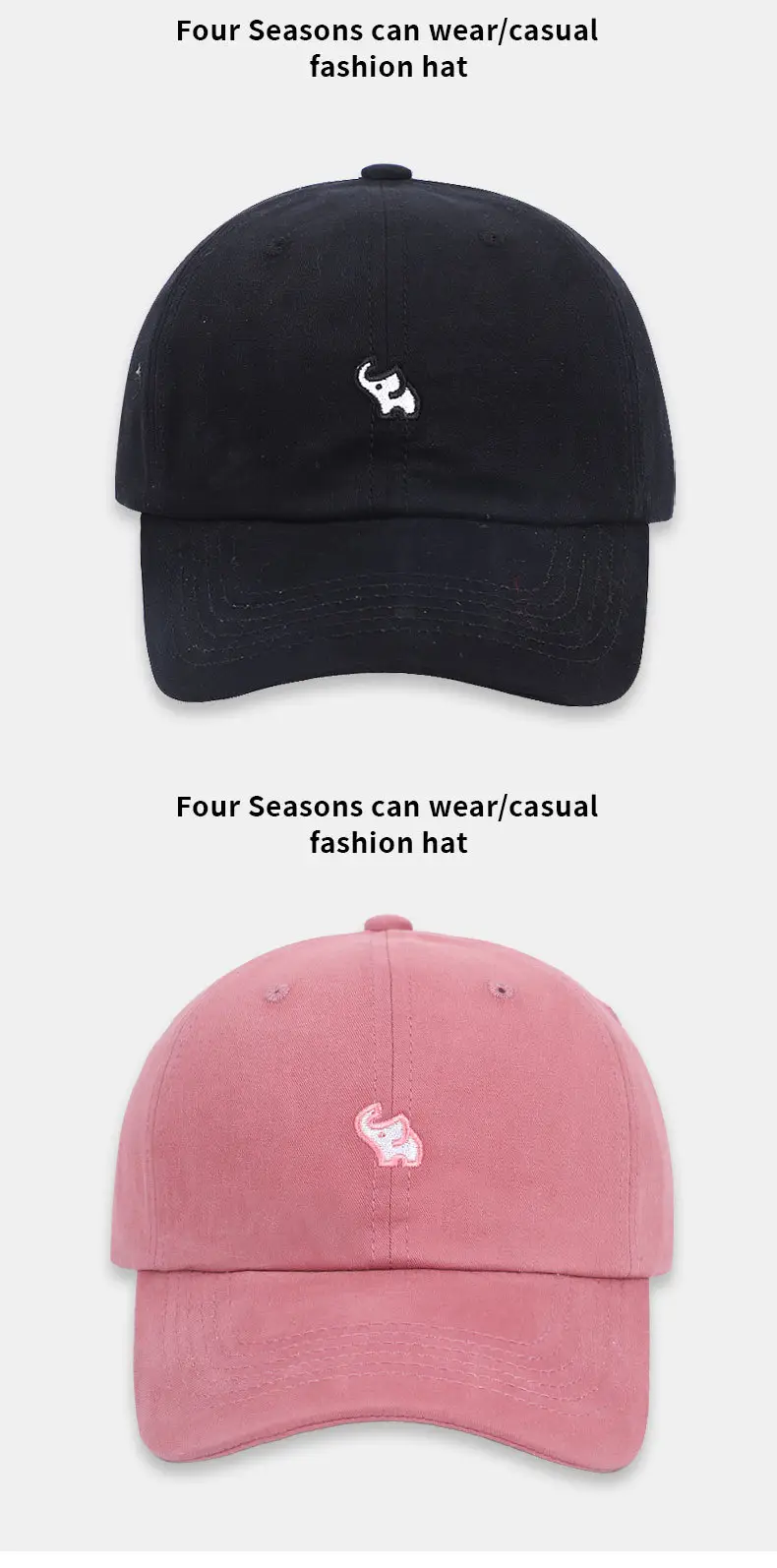Korean Style Wash Embroidered Baseball Cap Men Women — feature 12