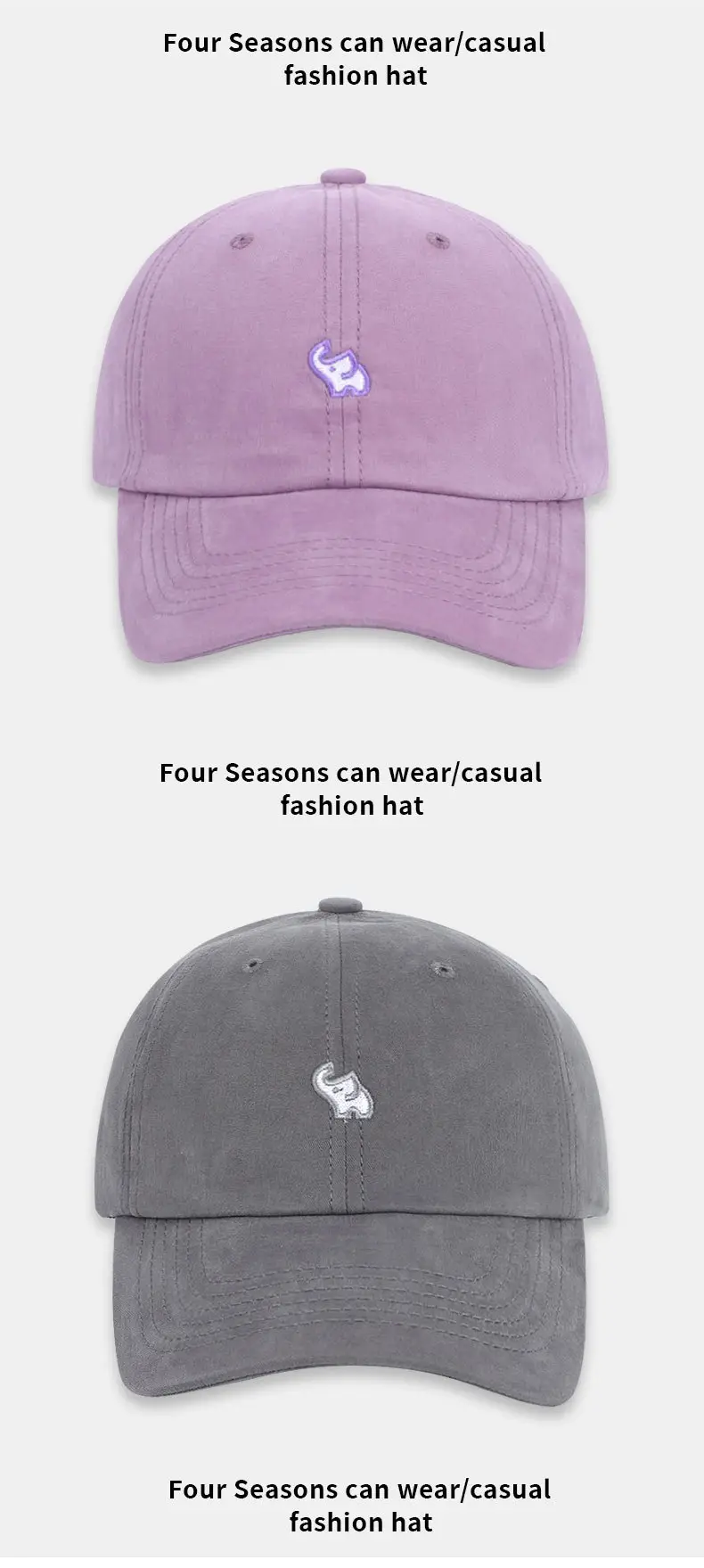 Korean Style Wash Embroidered Baseball Cap Men Women — feature 13