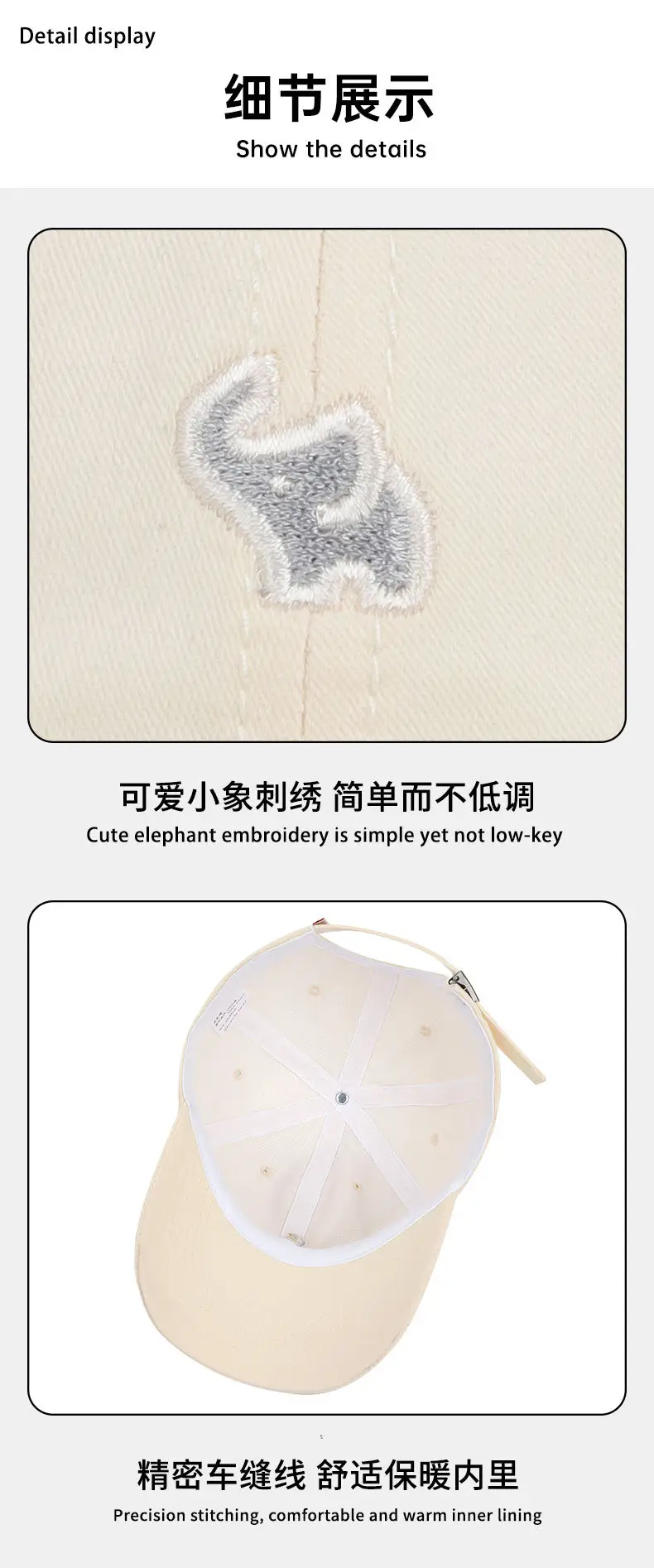 Korean Style Wash Embroidered Baseball Cap Men Women — feature 14
