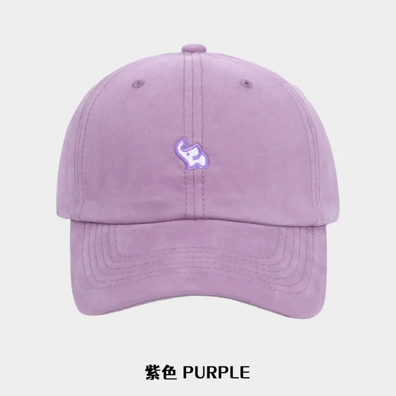 Korean Style Wash Embroidered Baseball Cap Men Women