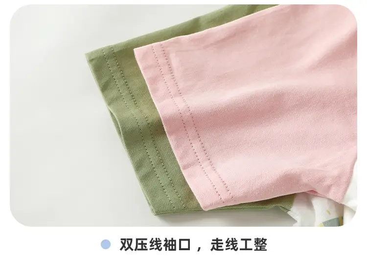 Baby T-shirt Cutepanda Cotton Green White Summer Casual — feature 19