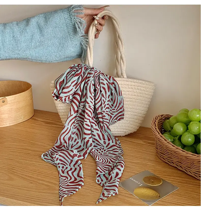 Women's Silk Scarf with Dot Pattern for Spring Autumn — feature 10