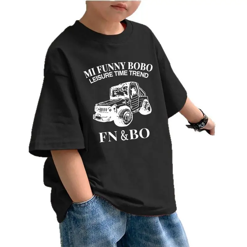 2025 Boys Pure Cotton Korean Style T-Shirt Red - Image 17