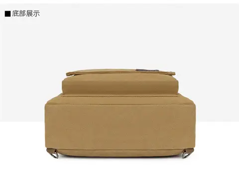 New Men's Canvas Crossbody Bag Tan Three Use — feature 32