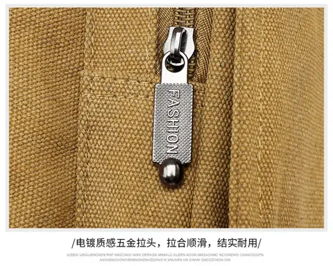 New Men's Canvas Crossbody Bag Tan Three Use — feature 36