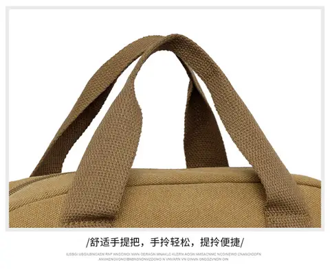 New Men's Canvas Crossbody Bag Tan Three Use — feature 39