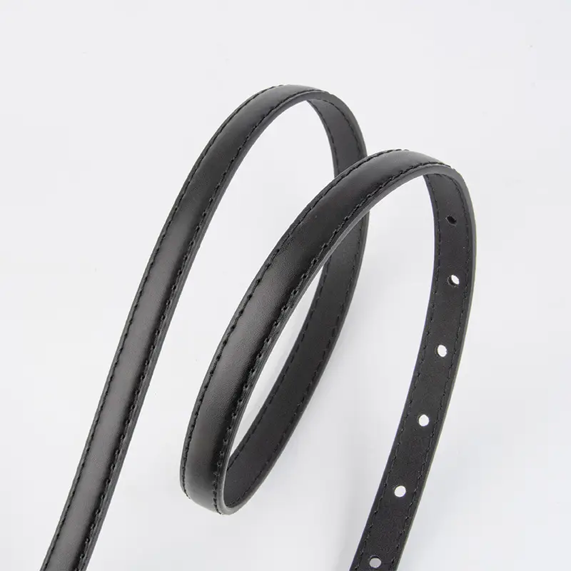 Black Leather Belt with Gold Buckle for Women - Image 17