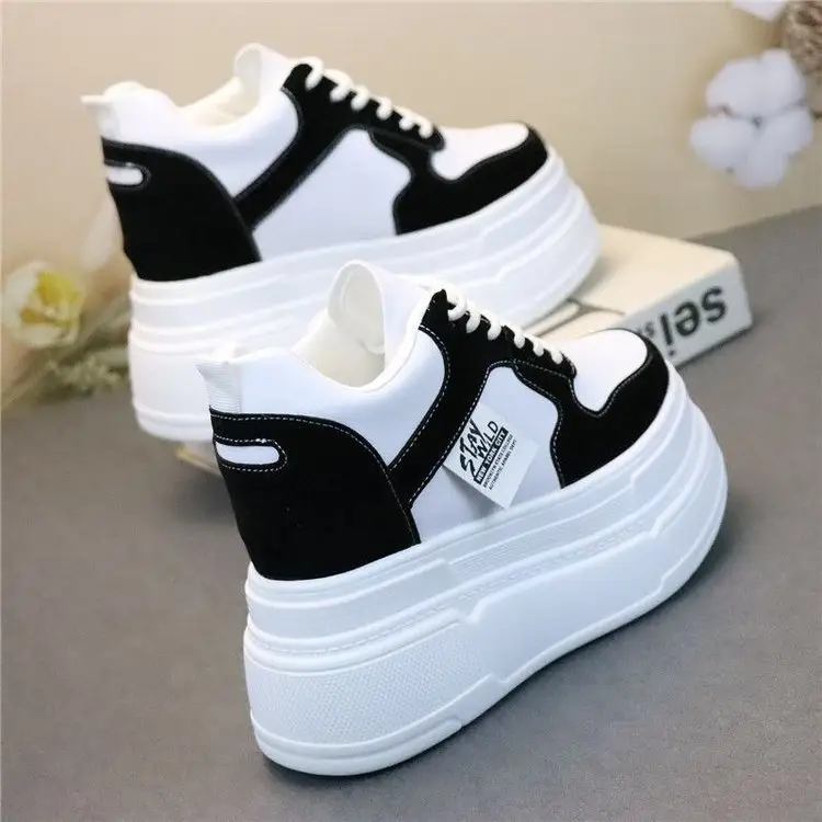 Explosive all-match soft bottom new white shoes wear-resistant thick bottom board shoes increased women's shoes small slim shoes women - Image 5