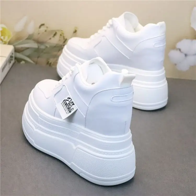 Explosive all-match soft bottom new white shoes wear-resistant thick bottom board shoes increased women's shoes small slim shoes women - Image 6