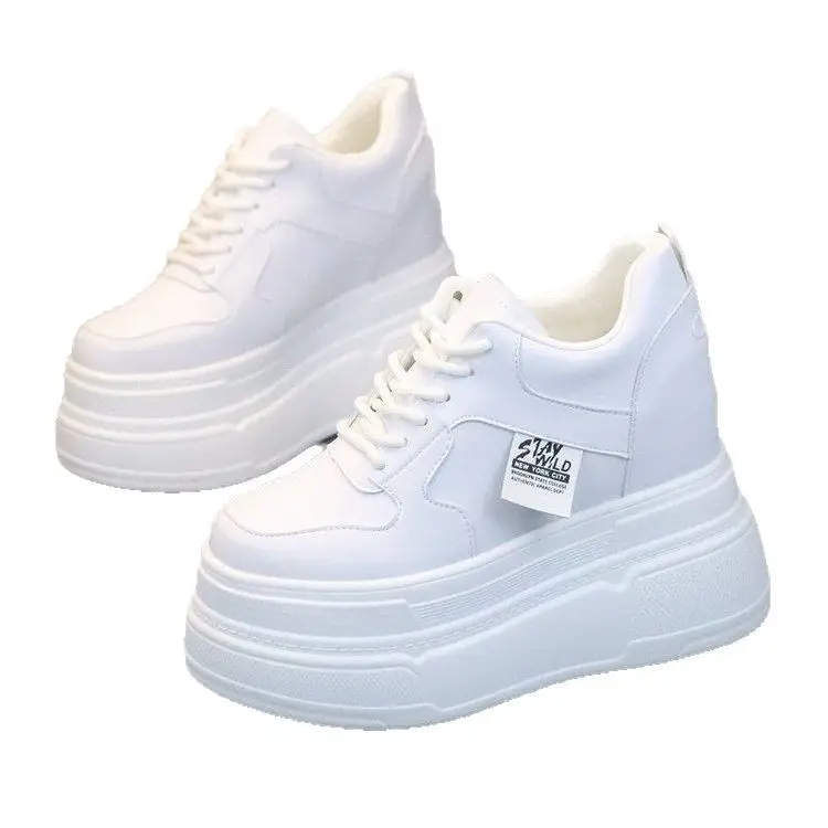 Explosive all-match soft bottom new white shoes wear-resistant thick bottom board shoes increased women's shoes small slim shoes women - Image 7