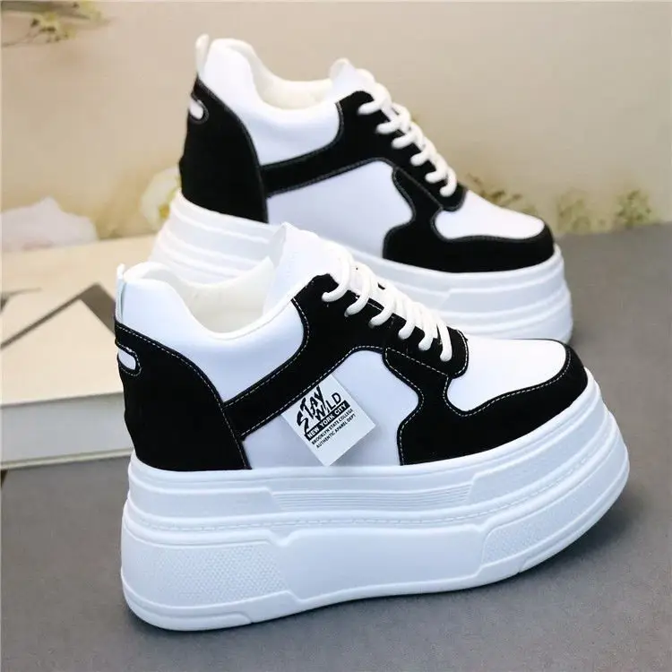 Explosive all-match soft bottom new white shoes wear-resistant thick bottom board shoes increased women's shoes small slim shoes women — feature 1