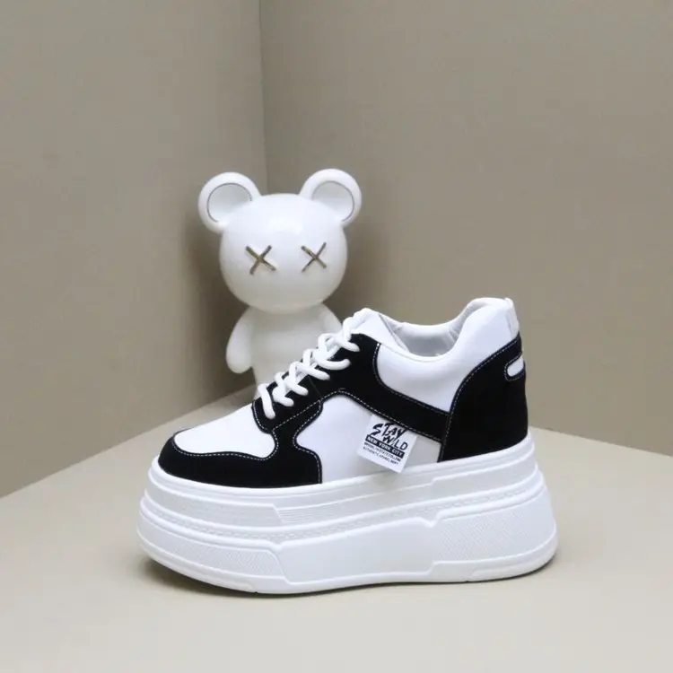Explosive all-match soft bottom new white shoes wear-resistant thick bottom board shoes increased women's shoes small slim shoes women — feature 10