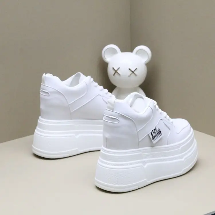Explosive all-match soft bottom new white shoes wear-resistant thick bottom board shoes increased women's shoes small slim shoes women — feature 11