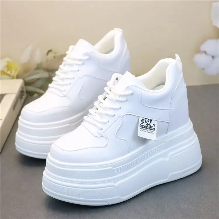 Explosive all-match soft bottom new white shoes wear-resistant thick bottom board shoes increased women's shoes small slim shoes women — feature 5