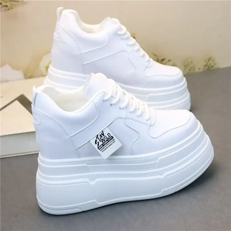 Explosive all-match soft bottom new white shoes wear-resistant thick bottom board shoes increased women's shoes small slim shoes women — feature 6