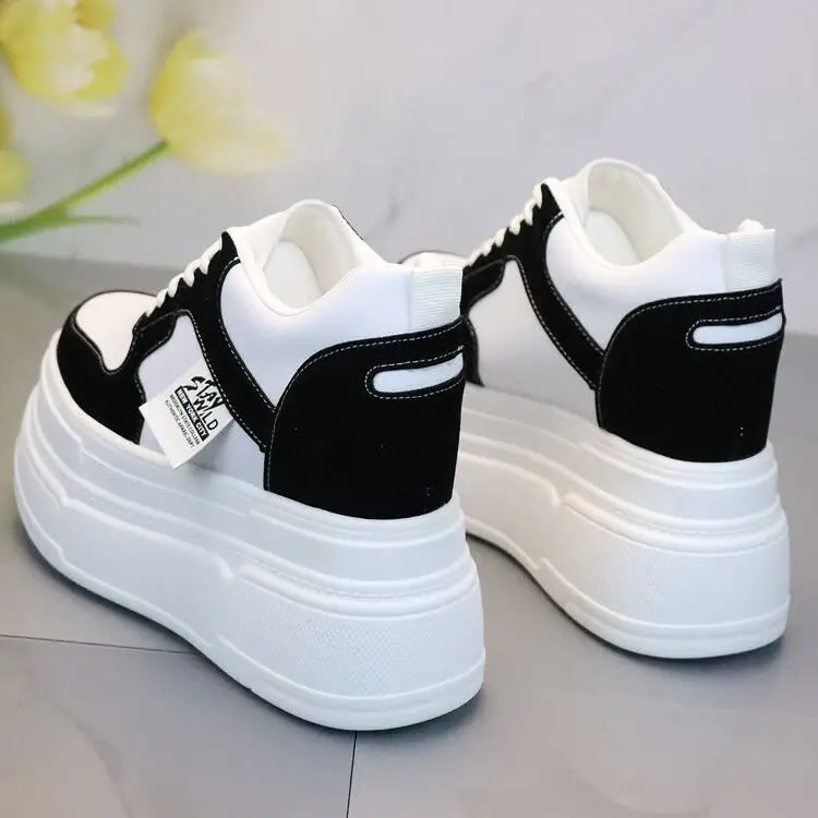 Explosive all-match soft bottom new white shoes wear-resistant thick bottom board shoes increased women's shoes small slim shoes women — feature 7