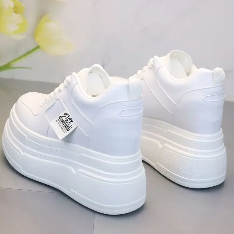 Explosive all-match soft bottom new white shoes wear-resistant thick bottom board shoes increased women's shoes small slim shoes women — feature 8