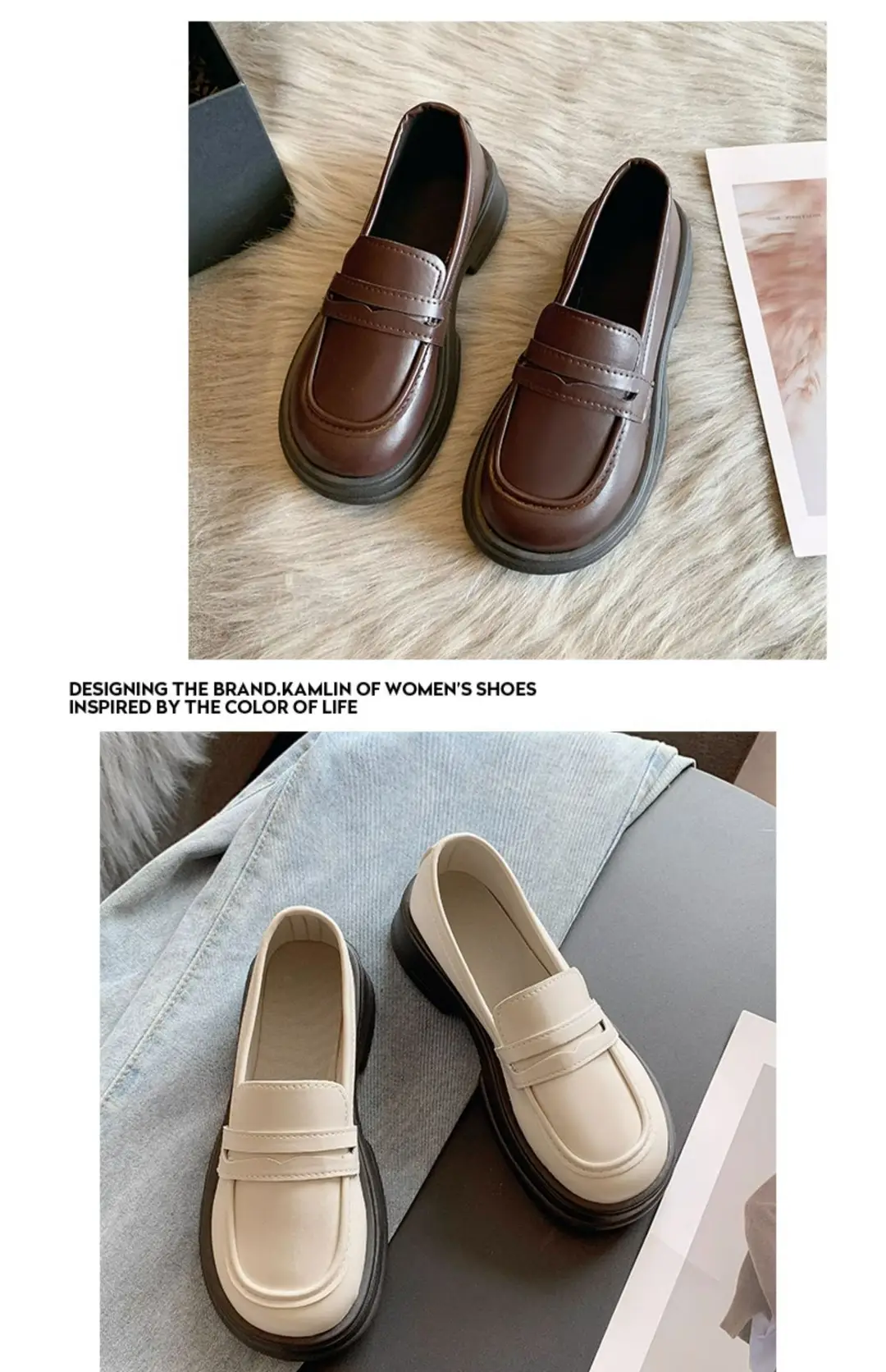 Japanese Small Leather Shoes Women's 2025 Autumn New British Style Black Platform Loafers One-Pedal JK Uniform Shoes — feature 21