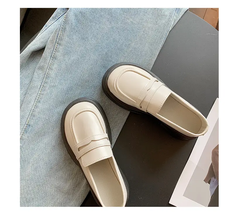 Japanese Small Leather Shoes Women's 2025 Autumn New British Style Black Platform Loafers One-Pedal JK Uniform Shoes — feature 23