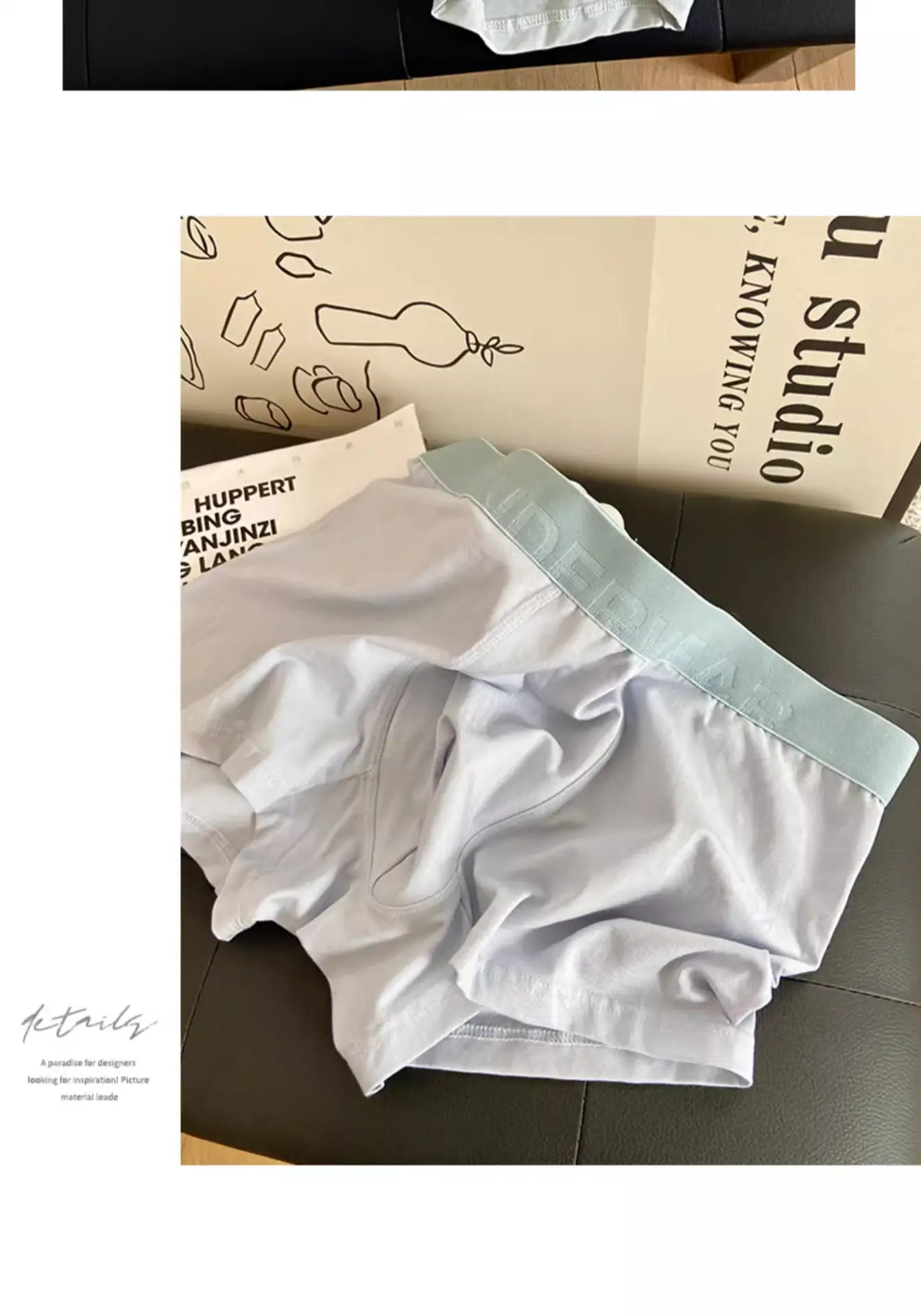 Men's 5Pc Anti-Bacterial Cotton Shorts Set — feature 26