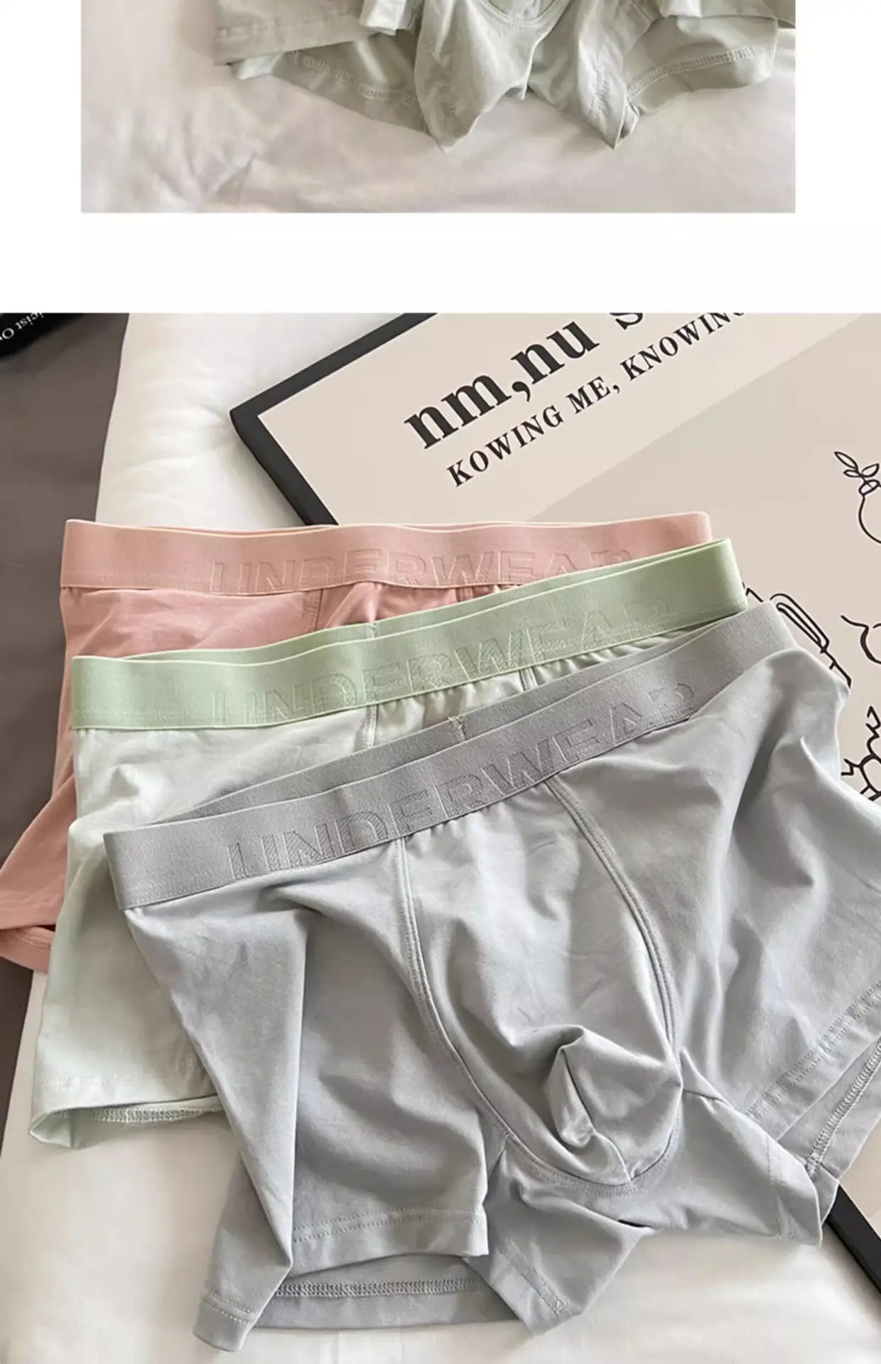 Men's 5Pc Anti-Bacterial Cotton Shorts Set — feature 32