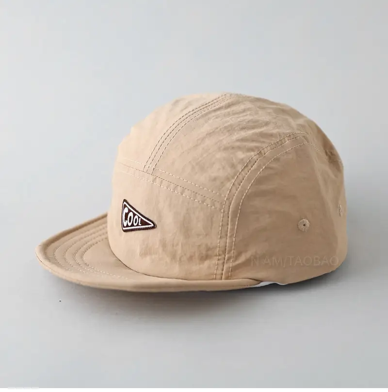 Purple Cotton Baseball Cap with Logo and Eave — feature 1